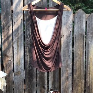 ☕️🧁Goddess Glamour Cowl-front Tank Top